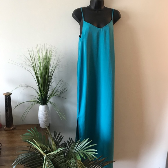 Teal Double Split Maxi Dress - Picture 4 of 8